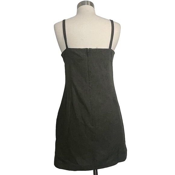 Vintage 90’s Green Grey Square Neck Cami Mini Dress Size Small. - Picture 6 of 8